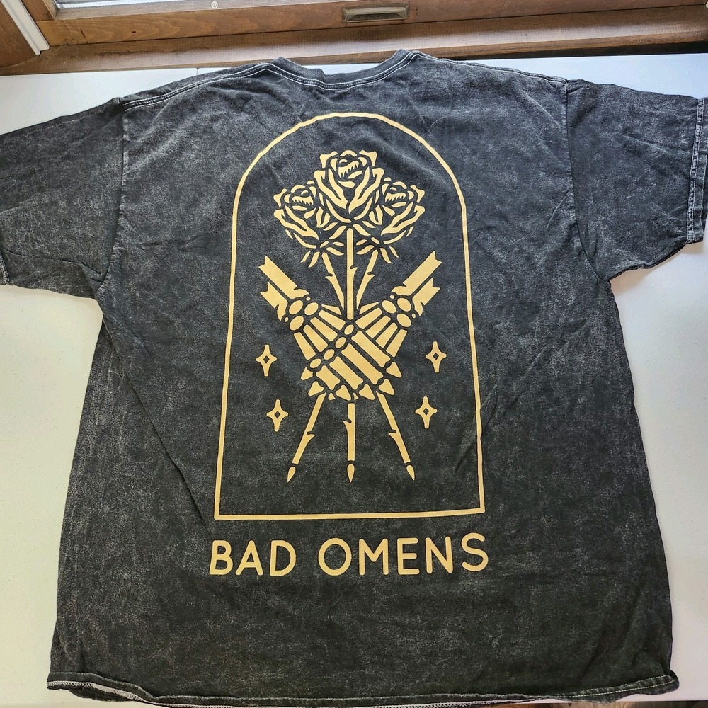 Bad Omens T Shirt Size XXL Stone Wash Short Sleeve Black Sumerian Records